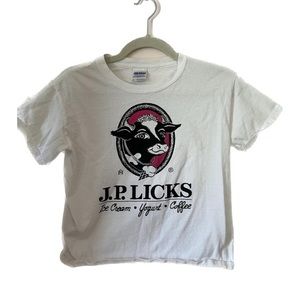 jplicks 100% cotton cropped graphic tee